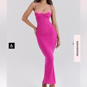 House of CB Aiza Dress M Raspberry